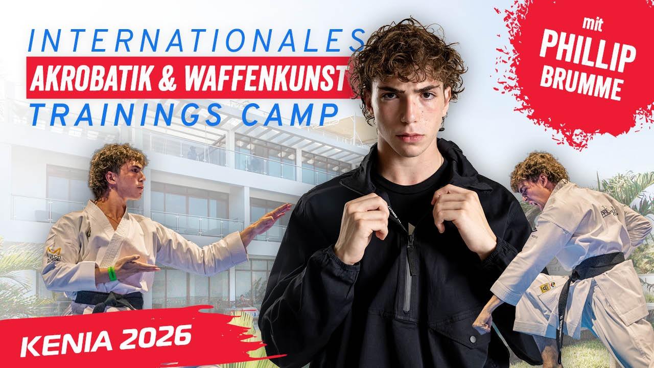 Philipp Brumme in Kampfpose für das Internaitoneale Akrobatik und Waffenkunst Trainingscamp